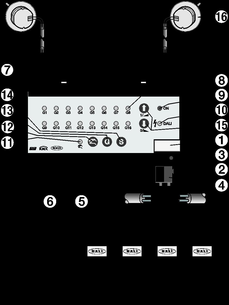 ABB i-bus KNX Device technology 2.1.2 Connection diagram DLR/S 8.16.