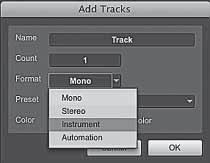If you would like to add a Track for each of the available inputs and have the routing automatically assigned, simply go to Track Add Tracks for All Inputs.