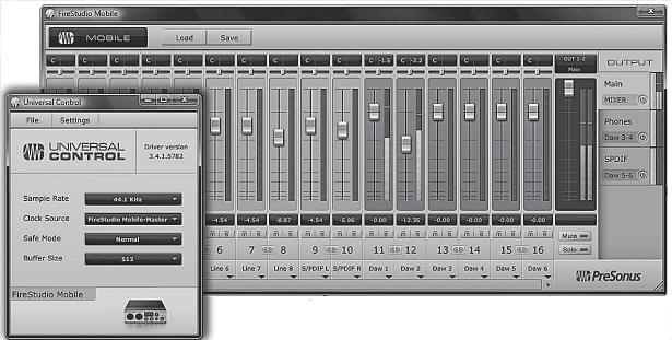 3 CONTROLS & CONNECTIONS PreSonus 3.1 Software Owner s Manual CONTROLS & CONNECTIONS 3 Software 3.1 CONTROLS & CONNECTIONS 3.1 Software and can route playback streams from your host application. 3.1.1 Universal Control Application Icon Like all members of the FireStudio family of interfaces, the is compatible with Universal Control.