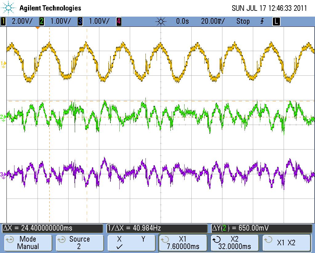 DSO Recorded waveform (-level NPC inverter) Ch 1: : 1 Phase Voltage Ch : : 1 Line Voltage Ch : 1 :