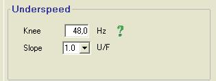 A2.2 - Underspeed 1 2 Factory setting: 48 Hz for 50 Hz 58 Hz for 60 Hz 1.