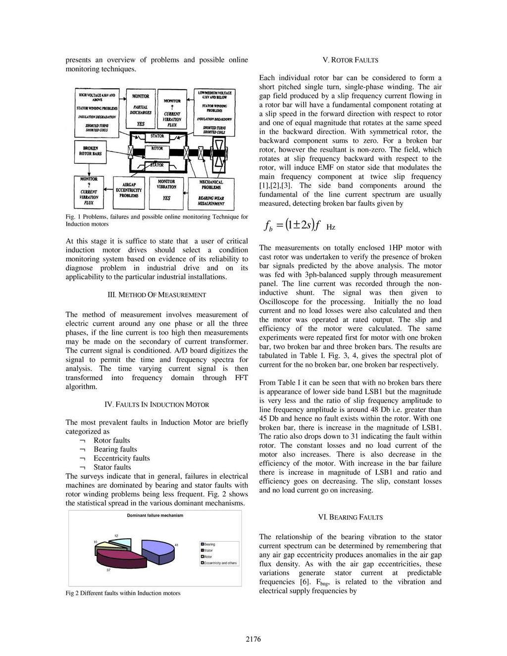 presents an overview of problems and possible online monitoring techniques....irgap MONOR MECHANICAL CU?r ECC~ThICJTY CCENMRCtTY VIBRATION PROBLEMS VIBJATION P YES ARWING #W FLUX.L M IGNMEN Fig.
