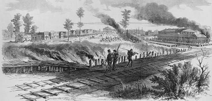 The fall of Fort Donelson opened the way for a Union advance south toward a railroad center at Corinth, Mississippi.