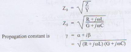 If Z = R + jωl and Y = G + jωc, show that the line parameter values fix the velocity of