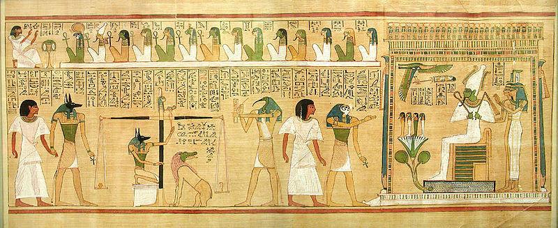 Schroeder: Ma'at in Egyptian Art 4. Scene from tomb of Ramses III, Valley of the Kings.