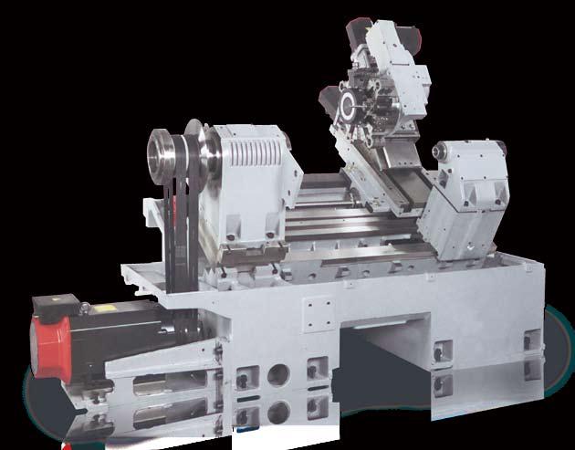 The spindle is supported by a double row of tapered roller bearings in the front and rear of the spindle to resist