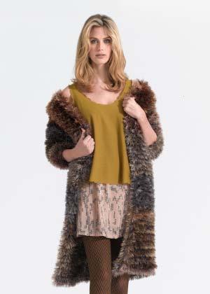 - Fun Fur Felted Coat With
