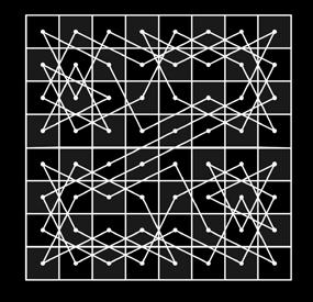 Method : We note that to get from the bottom left-hand corner to the top right-hand corner the long knight must end up 7 squares up and 7 squares right from its original position, a total of 14