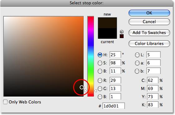 In the bottom half of the Gradient Editor is where we can create our own custom gradient.