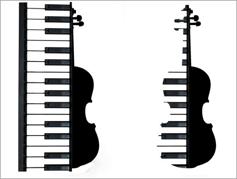 Change its size, rotate it with the Free Transform tool and set it in position on top of the violin.