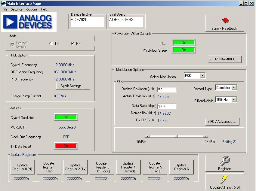Preliminary Technical Data SOFTWARE DESCRIPTION The ADF7020 software comes on an installation CD. This is suitable for both the ADF7020 and ADF7020-1 devices. Select D:\Setup.