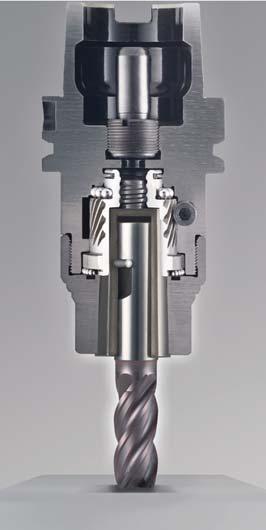 ÜBERCHUCK COLLETS NEW Exclusive lbrecht Pin-Lock Completely eliminates the risk of an end mill pulling out during aggressive cutting operations.