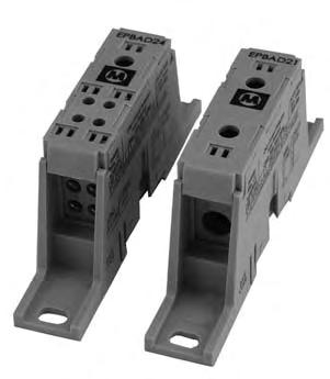 UL Listed Enclosed UL Listed Enclosed Electrical 00 Volts AC/DC + 000 Volts (IEC) Up to 5 Amps # to # Mechanical Base, Gray Thermoplastic, 5 o C (57 o F) (UL RTI) Flammability, UL 9 V-0 Mounting: DIN