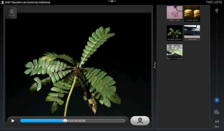 Playback Mode. Press a thumbnail to play back video.