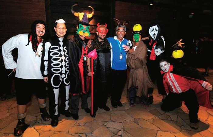 Treat among friends Trick or treat, it was an evening filled with much fun and laughter at the Keppel FELS Sundowner held at the Singapore Night Safari on 8