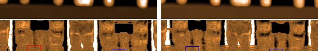 (bottom) images of scans across FETs 43 46