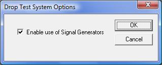 To enable the use of the signal generators, check the Enable use of Signal Generators option which is accessed via