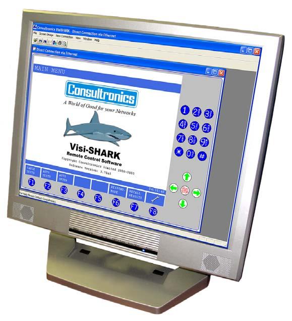 Visi-SHARK is a MS Windows 95/98/ME/2000/XP software package that enables you to use your PC to control the CableSHARK.