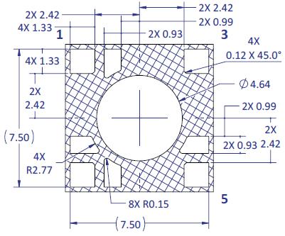 Recommended Solder Mask Layout (mm) Non-pedestal MCPCB Design Pedestal MCPCB Design Figure 2b: Recommended solder mask opening for anode, cathode, and thermal pad for non-pedestal and pedestal design