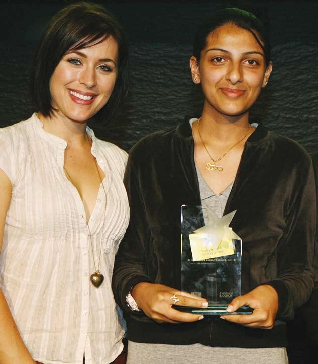 Suniya Malik, 2007 Science category winner Winning the award has been a real boost to my confidence.