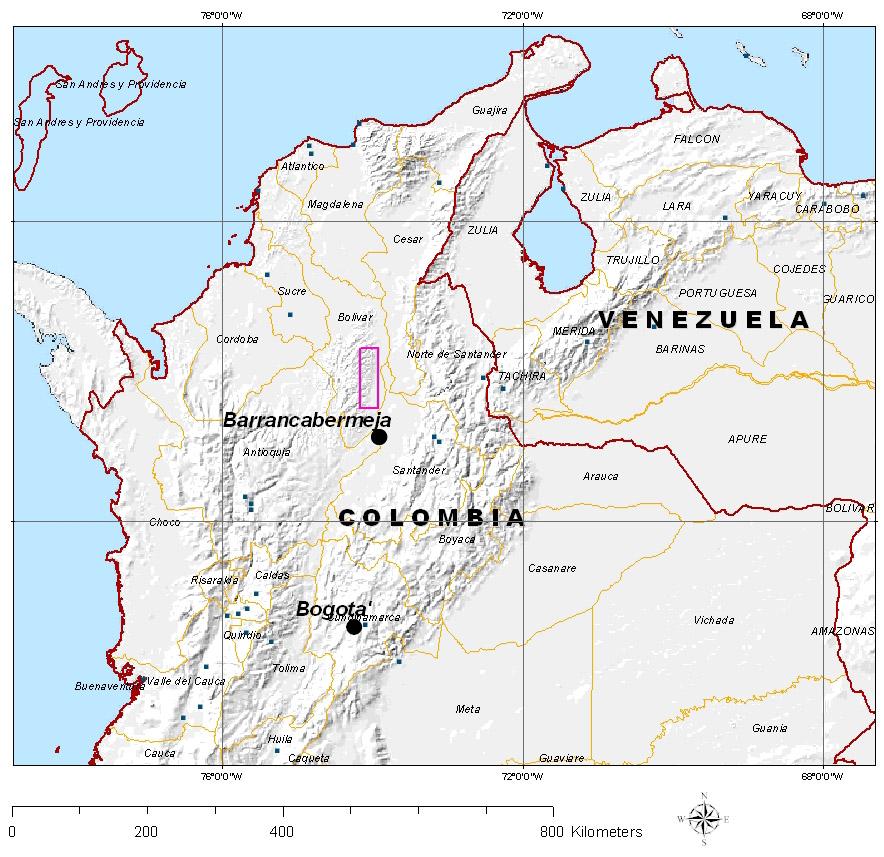Application pilot study UNODC Workshop, 25-28 November, Bogota, Colombia 14 It involves 3 test sites of 10x10 kilometers each Test sites are in the area of Magdalena Medio,