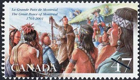 " Bacqueville de La Potherie TERMS OF THE TREATY The peace treaty signed in Montreal on August 4, 1701, hinged on the following four points: 1.