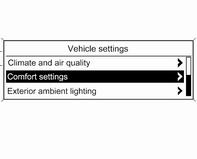 Instrumentele şi comenzile 141 Vehicle settings (Setări autovehicul) Climate and air quality (Climat şi calitate aer) Auto fan speed (Reglare automată turaţie ventilator): Modifică nivelul fluxului