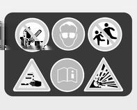 Îngrijirea autovehiculului 249 Etichetă de avertizare Semnificaţia simbolurilor: Fără scântei, flacără deschisă sau fumat. Protejaţi întotdeauna ochii.