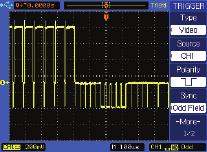 Figure 7 Auto measurement display Convenient observation of all signals Roll mode: It is one of the useful features of TDO3000A series to test low-speed signal