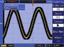 Figure 11 Signal with noises Figure 12 Signal processed with a low pass filter Waveform Record and Replay TDO3000A series can record the input signal over a period of time continuously in the