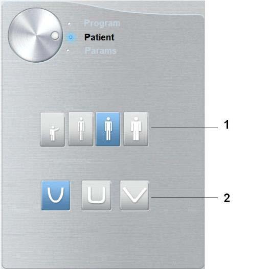 Patient Pane The Patient pane enables you to choose different patient parameters. The selection of the patient parameters influences the quality of the image.