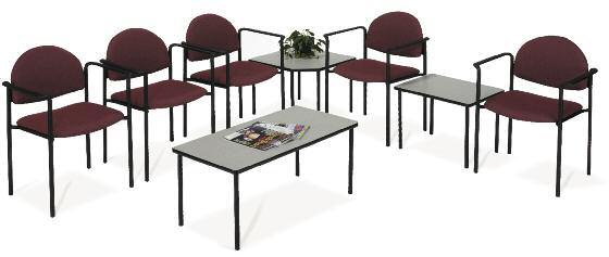 GUEST SEATING 1310 1311 1300 Series Tables 3/4 High Pressure Laminate Top with PVC