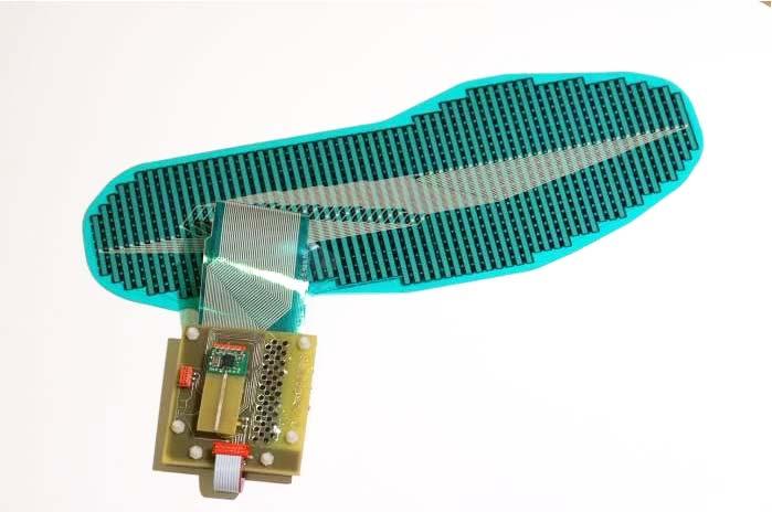 Fig. 3. Sensor node with Tekscan sensor Fig. 2. Sole Integrated Gait Sensor WBAN is connected via WiFi or Bluetooth to a Home Server.