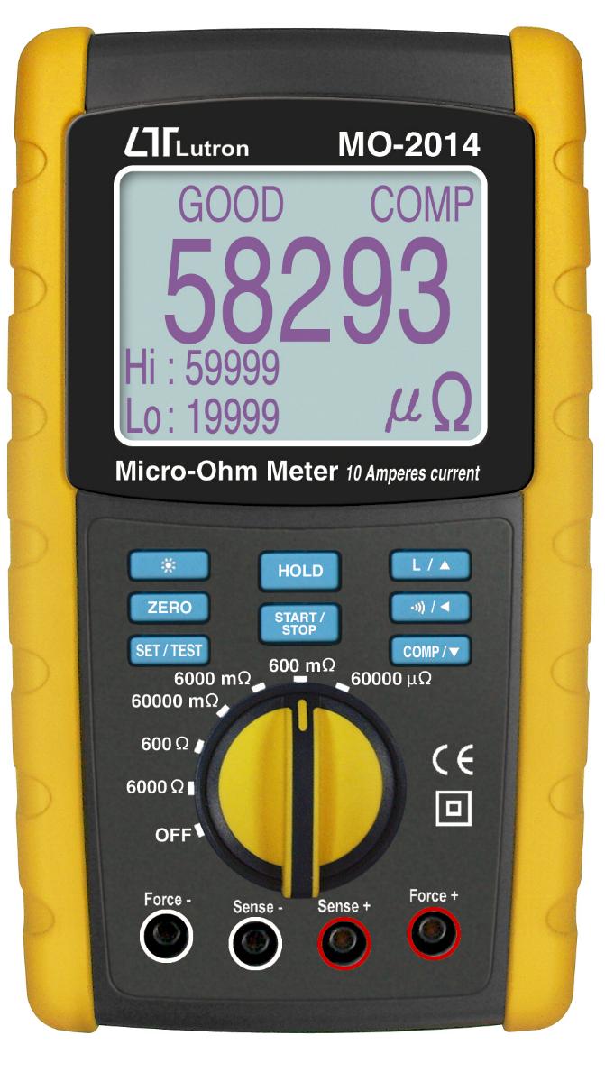 10 Amperes max. test current Micro-Ohm Meter Model : MO-2014 Your purchase of this Micro-Ohm METER marks a step forward for you into the field of p r e c i s i o n measurement.