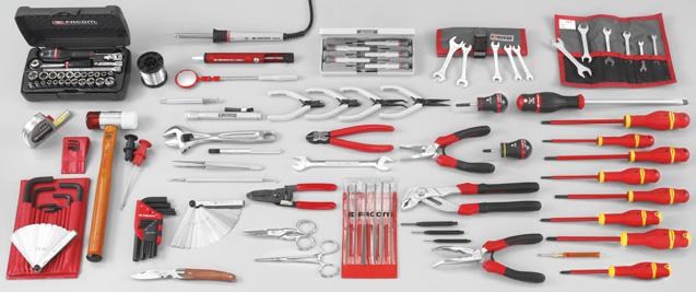 1 Electromechanical and servicing 119-piece metric and inch tool set CM.INFO Supplied loose, as below. D : 6,4 kg. Tool sets 22.JE6T 6 Roll set of miniature open-end wrenches 3.2 22.