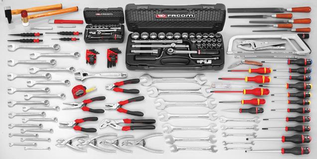 1 Mechanical engineering 148-piece mechanical tool set CM.130A Metric set supplied loose, as below. D : 21,7 kg. Tool sets 440.JE18 18 Combination wrenches 6 to 24 mm 44.