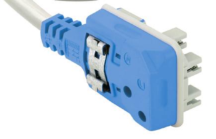 PRE-WIRED PLUG IP55 Without adding accessories PRE-WIRED PLUG (4P+)The standard version rates 10A and it is equipped with 2 m. of 5x1 FROR cable, with the circuit configuration N/L1/L2/.