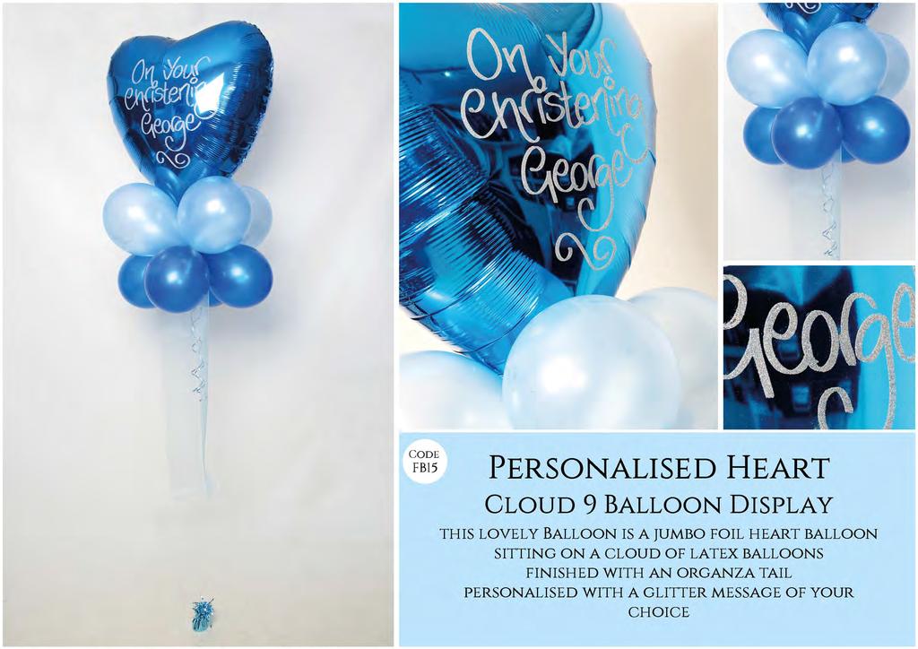 r I ~1ft PERSONALISED HEART CLOUD 9 BALLOON DISPLAY THIS LOVELY BALLOON IS A JUMBO FOIL HEART BALLOON SITTING