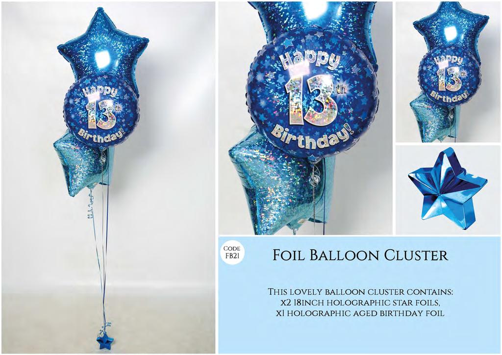 CODE FB21 FOIL BALLOON CLUSTER THIS LOVELY BALLOON CLUSTER