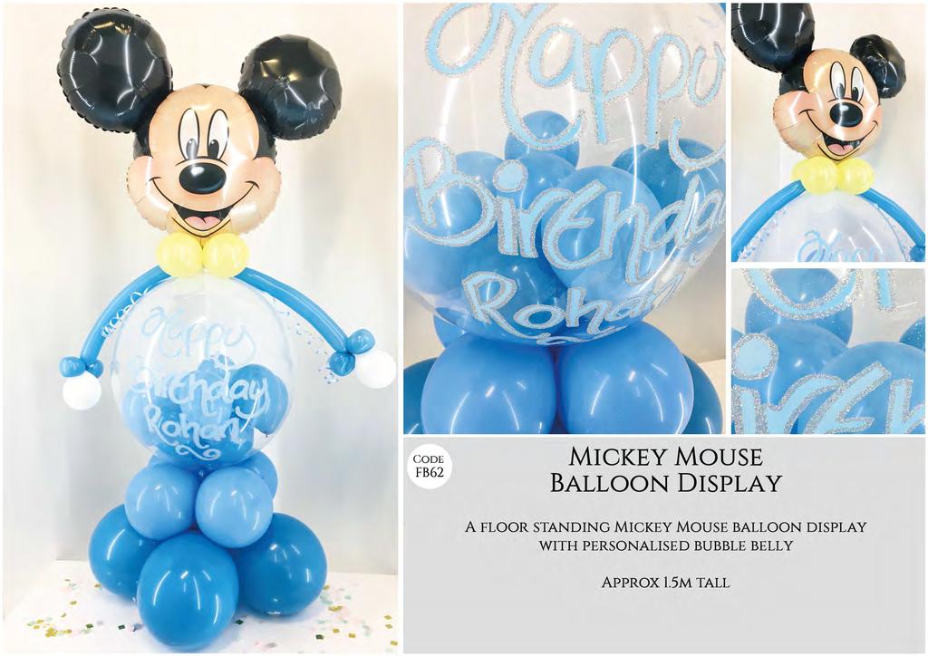 \ I C ODE FB62 MICKEY MOUSE BALLOON DISPLAY A FLOOR STANDING MICKEY