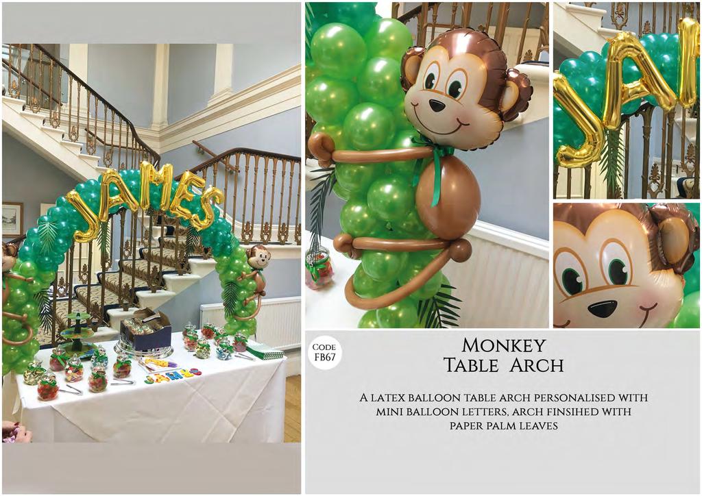 C ODE FB67 MONKEY TABLE ARCH A LATEX BALLOON TABLE ARCH