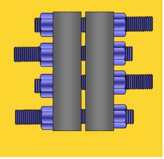 A. As all the bolts are stretched simultaneously, only pressure B is used to tension the bolts to the