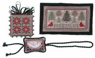 = $37.40 OR chart + fabric + Belle Soie = $74 less 20% = $59.20 "Countdown to Christmas" is stitched on Lakeside's 40c Magnolia with Gentle Art Sampler Threads.