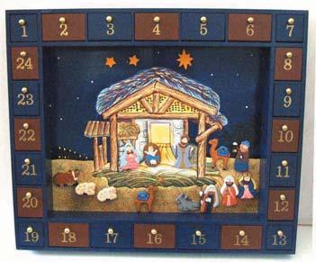 Durable construction ensures this wooden Advent calendar can be used year after year providing a tradition that your family is sure to treasure. 16 x22. $79.