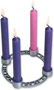 95 The Advent Wreath Tradition The Advent wreath is the traditional centerpiece of the Christmas season.