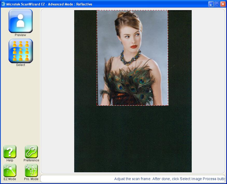 10. Choose a desired image effect from the display of nine-image effects, and click the Scan button to start scanning.