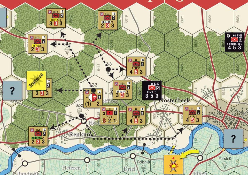 Holland 44: Operation Market-Garden Rev. May 2018 29 The Movement Phase In this Phase the Allied player may move all his units. Units that are Scattered may only use Tactical Movement.