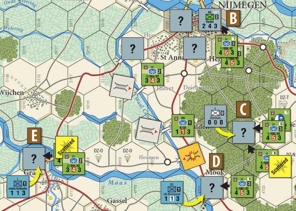 Operation Garden Sector Very little movement is possible in this area so it will be shown in the Combat Phase section.