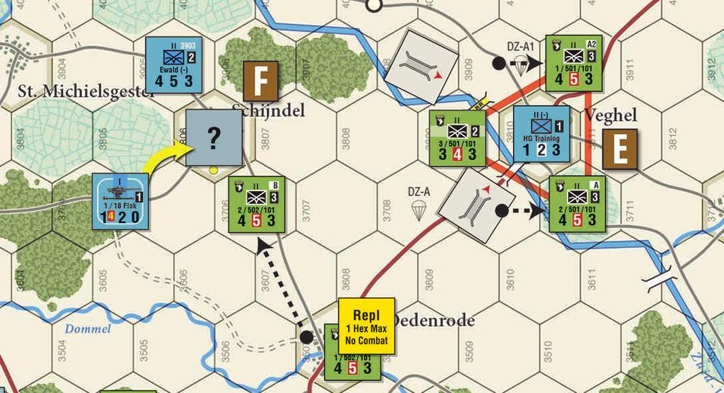34 Holland 44: Operation Market-Garden Rev. May 2018 The 101st Sector In this area the 101st concentrates on taking Veghel and stopping Ewald s march to Schijndel.
