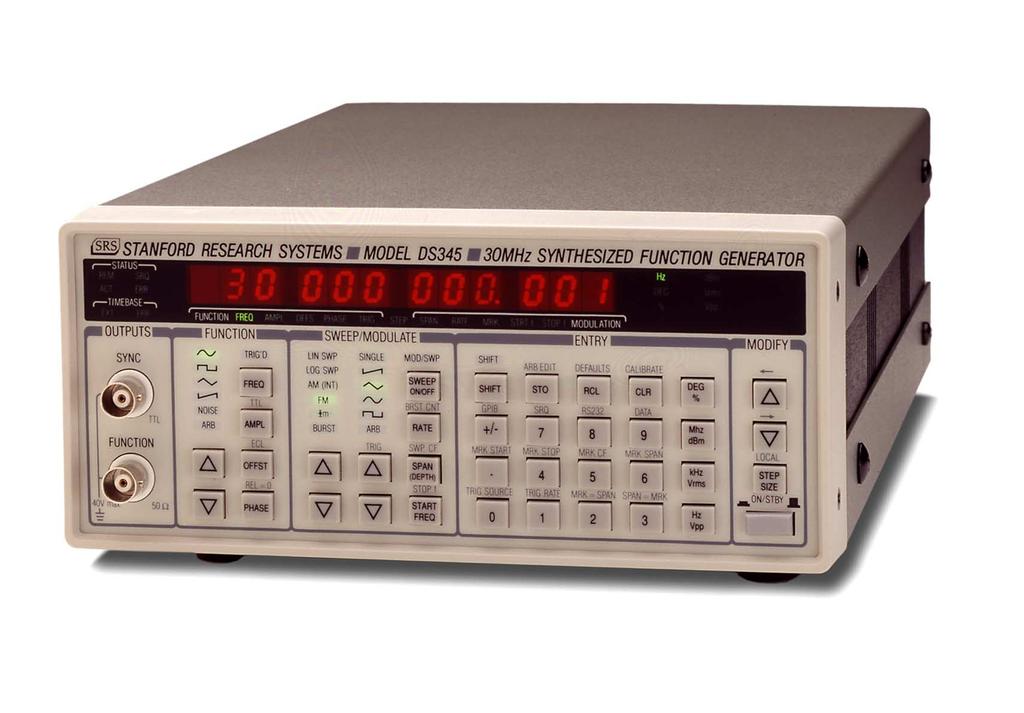 Synthesized Function Generators DS345 30 MHz function and arbitrary waveform generator DS345 Function/Arb Generator 1 µhz to 30.